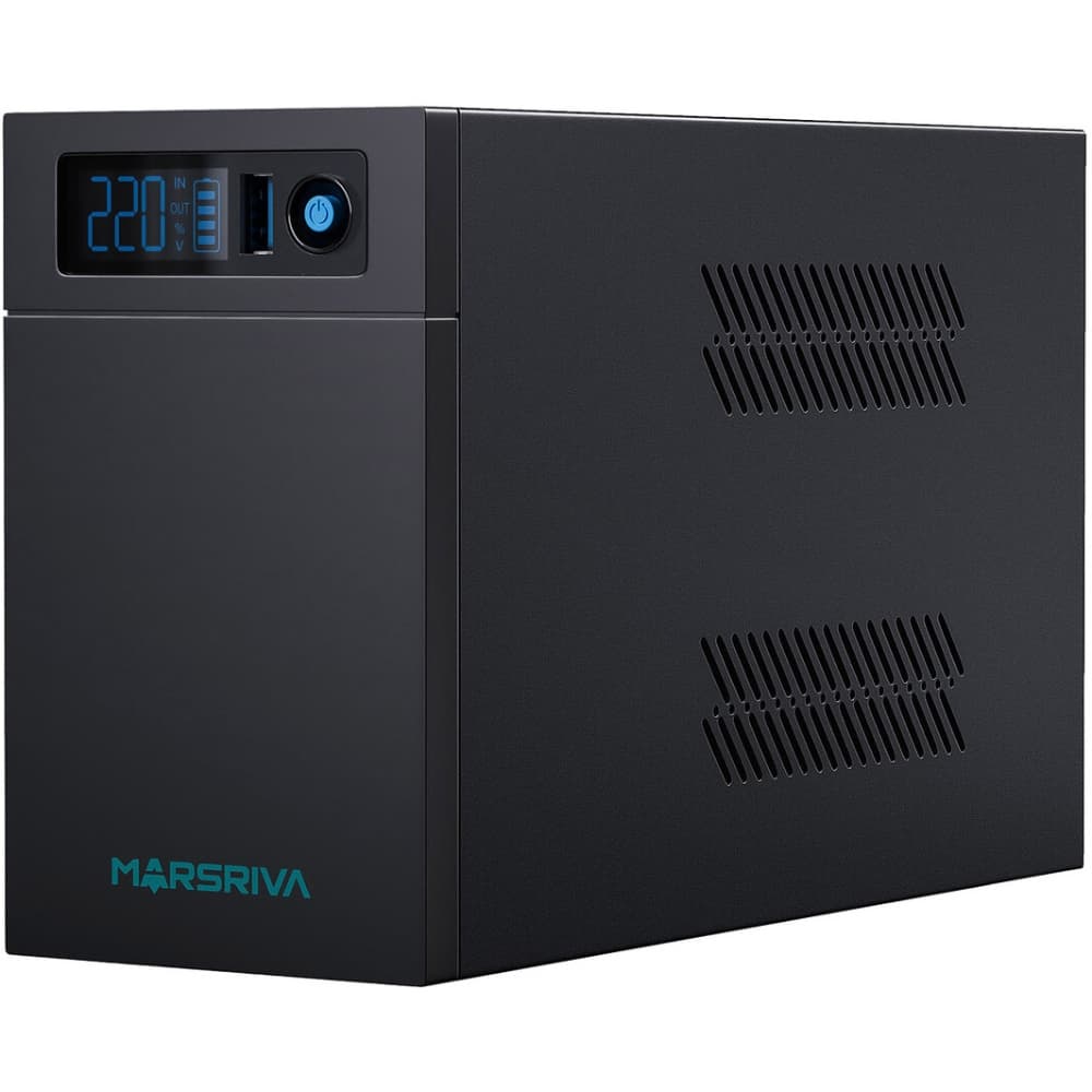 Джерело безперебійного живлення ДБЖ Marsriva MR-UF800L 800ВА/480W Line-Interactive LED version з літієвою батареєю Black (MR-UF800L)