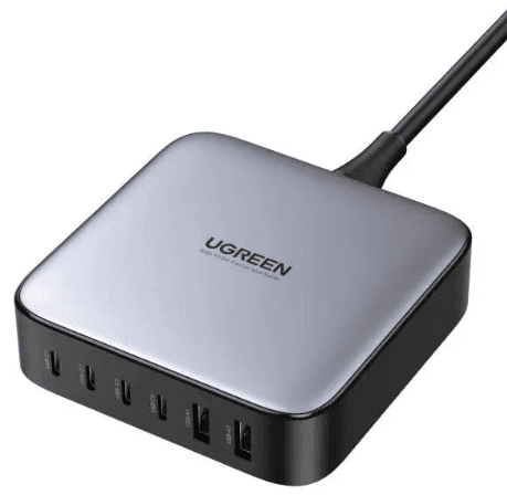 Зарядное устройство Ugreen CD271 6xUSB 200W GaN 4хUSB-C+2xUSB-A Grey (40914)