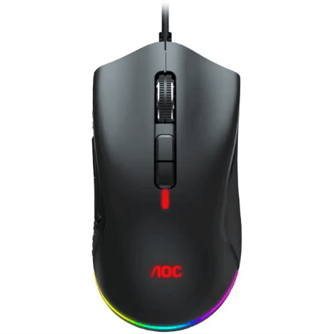 Дротова ігрова мишка AOC GM530 16000dpi 7кн RGB PMW3389 Kailh switch Black (GM530B)