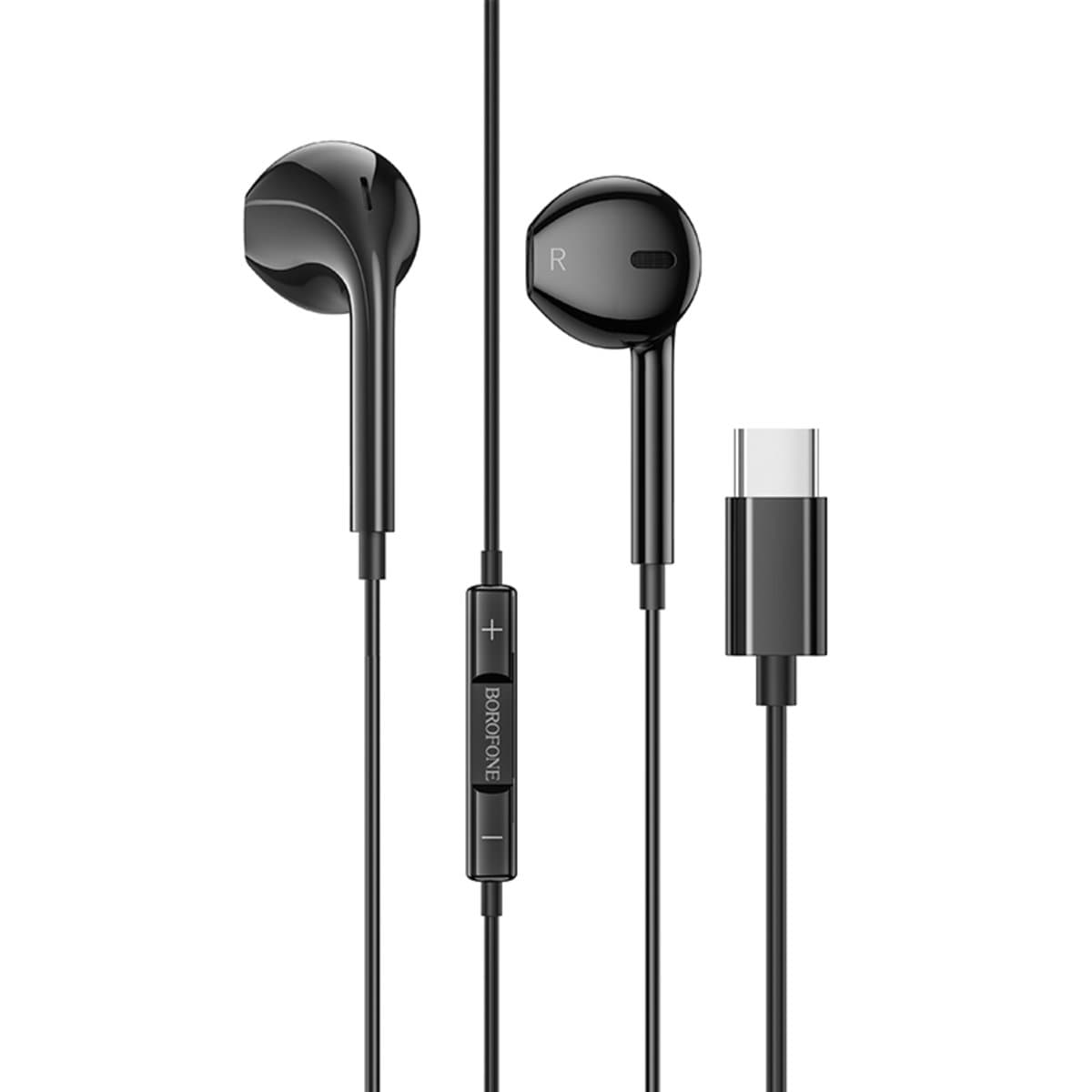 Дротові навушники BOROFONE BM60 Type-C Original Series Digital Earphones 1.2м Black (BM60B)