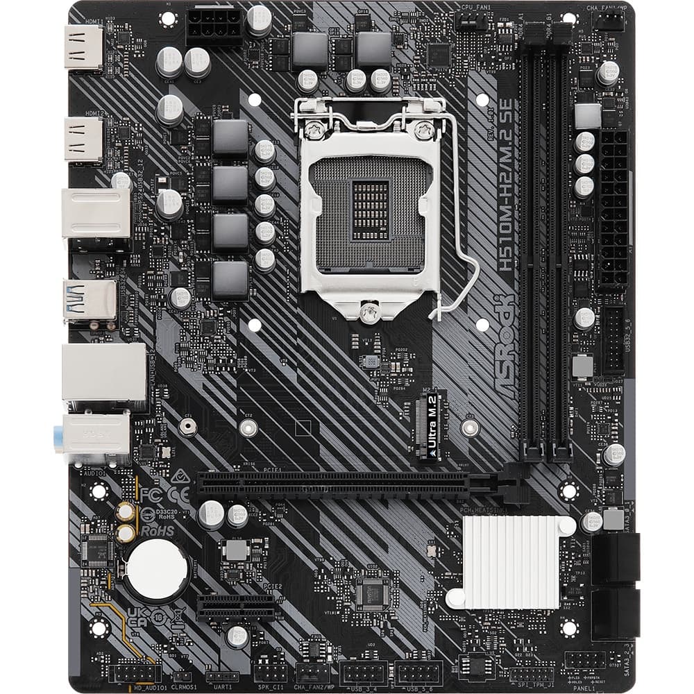 Материнська плата ASRock H510M-H2/M.2 SE 1200/H470 2хDDR4 1xPCIex16 2xHDMI 4xSATA M.2 GLan 7.1ch mATX (H510M-H2/M.2 SE)