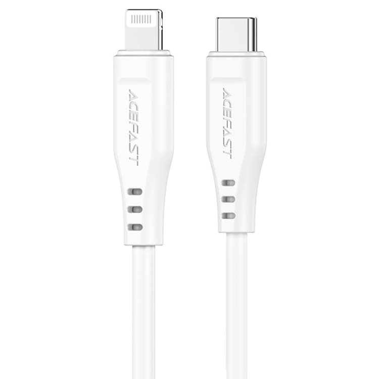 Кабель Acefast C3-01 USB 2.0 Type-C to Lightning 1.2 м 3A TPE White