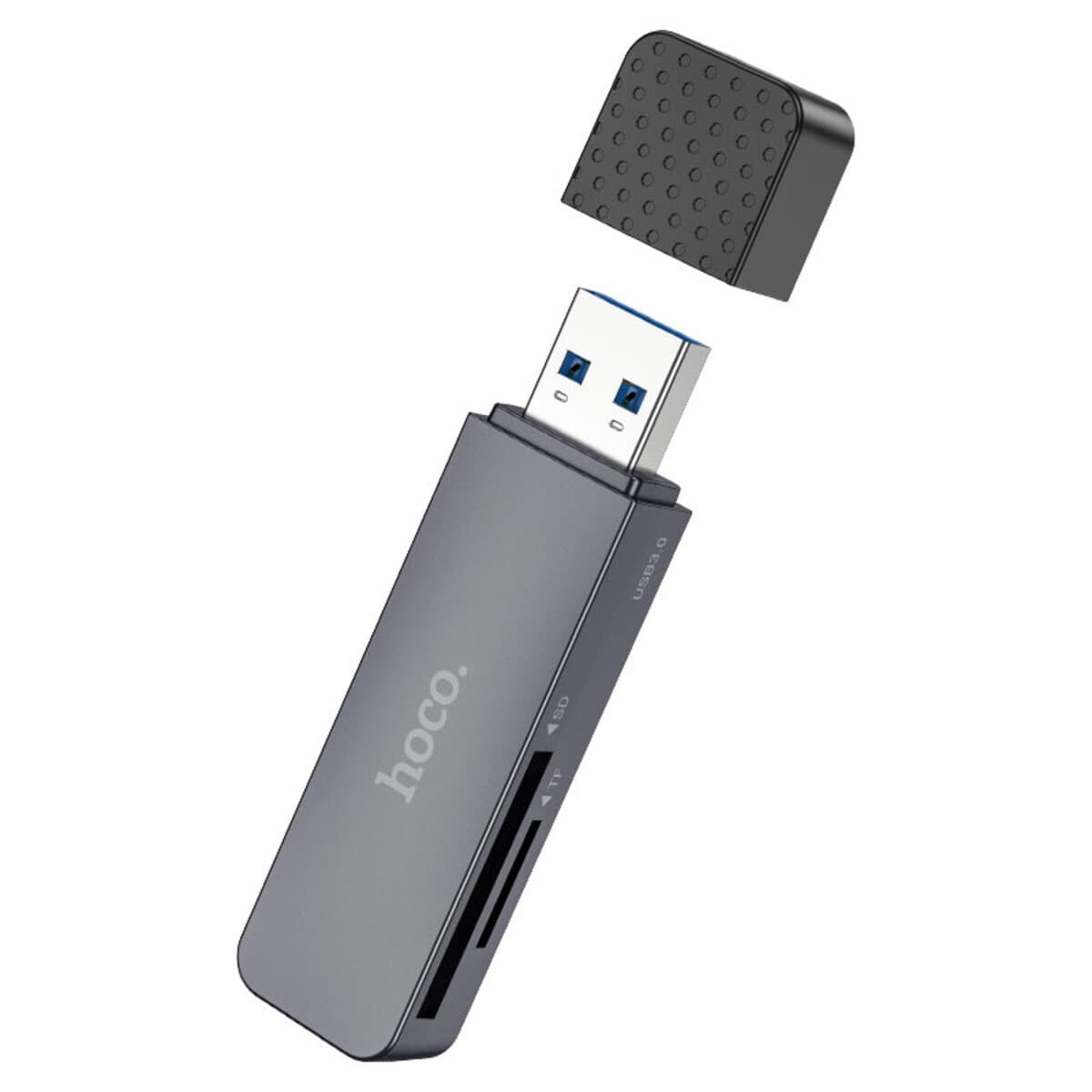 Кардрідер HOCO HB45 Spirit 2-в-1 USB 3.0 Metal Grey
