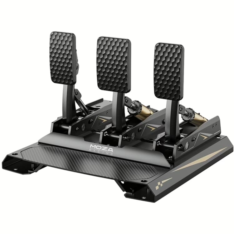 Комплект педалей для ігрового керма MOZA Racing CRP2 USB тензодатчик 200кг карбонова підставка Black (RS066_Moza)