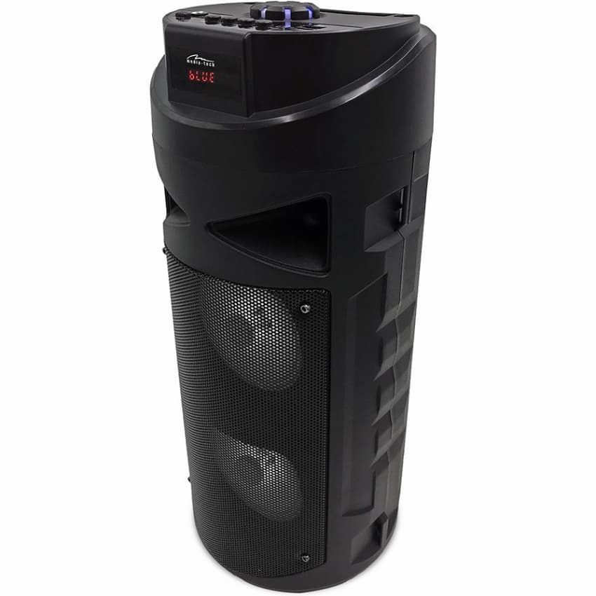 Бездротова портативна колонка з мікрофоном Media-Tech Partybox Keg 1.0 BT 30W Bluetooth FM AUX SD USB караокеLED Black (MT3165)
