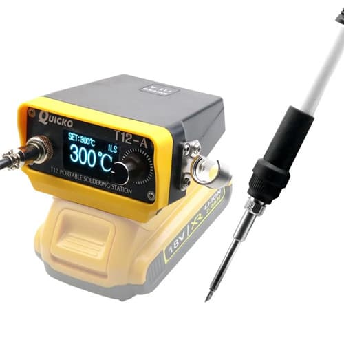Портативна паяльна станція Quicko T12-A для акумуляторів Dewalt 18-20В 72Вт OLED (1021415)