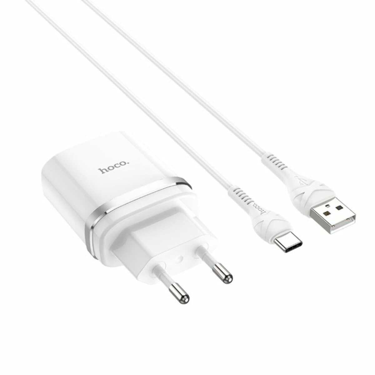 Зарядний пристрій HOCO C12Q Smart QC3.0 charger set USB to Type-C cable 18W White