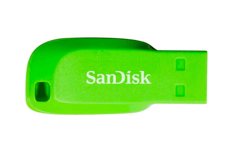 Флеш пам'ять флешка SanDisk Cruzer Blade 16Gb USB 2.0 Electric Green (SDCZ50C-016G-B35GE)
