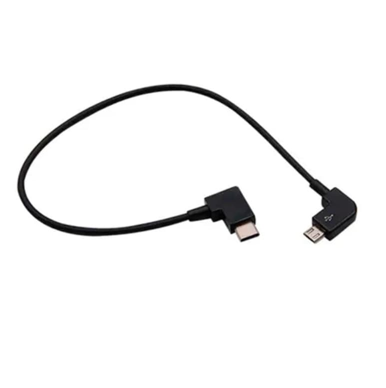 Кабель OTG MicroUSB to Type-C для пульта DJI 28см Black (439164)