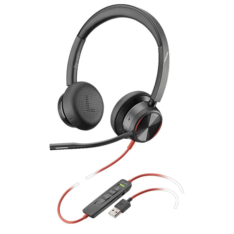 Безпровідна гарнітура навушники Plantronics Blackwire 8225-M USB-A ANC USB Blck