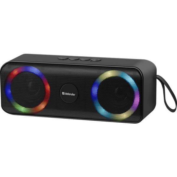 Бездротова портативна колонка Defender Q1 10W 1.0 Light/BT/FM/USB/TF/AUX Black (65301)