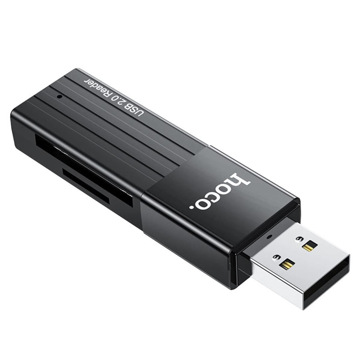 Картрідер HOCO HB20 Mindful 2-in-1 card reader USB2.0 SD TF Card Black