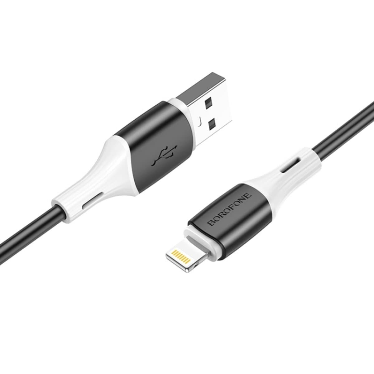 Кабель BOROFONE BX79 USB to Lightning 2.4A 1m silicone connectors Black (BX79LB)