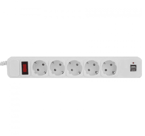 Мережевий фільтр подовжувач Power filtr ProLogix 1.8м 5 розеток 0.75 2xUSB 3м White (PRS-075P5CUSB-18W)