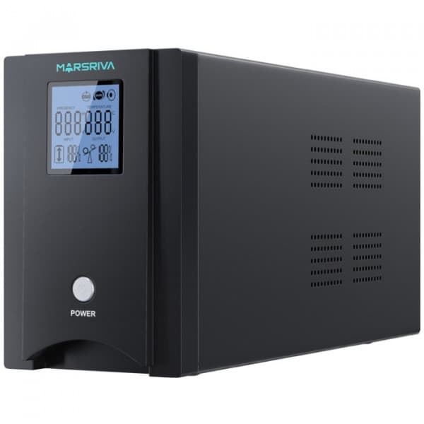 Джерело безперебійного живлення ДБЖ Marsriva MR-UF2000P-H 2000ВА/1450W чиста синусоїда змінного струму без АКБ 24B Black (MR-UF2000P-H)