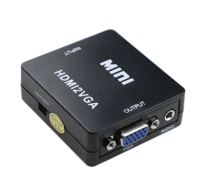 Перехідник конвертер відео аудіо HDMI to VGA 1080P Black (284969)