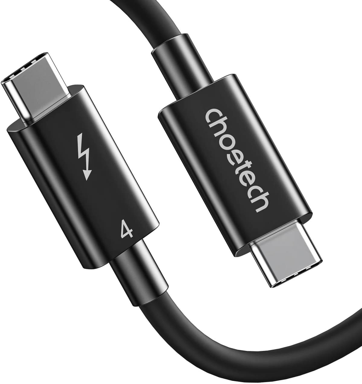 Кабель Choetech A3010 USB4.0 Thunderbolt Type-C MM 80см 100W 8K HDR Black