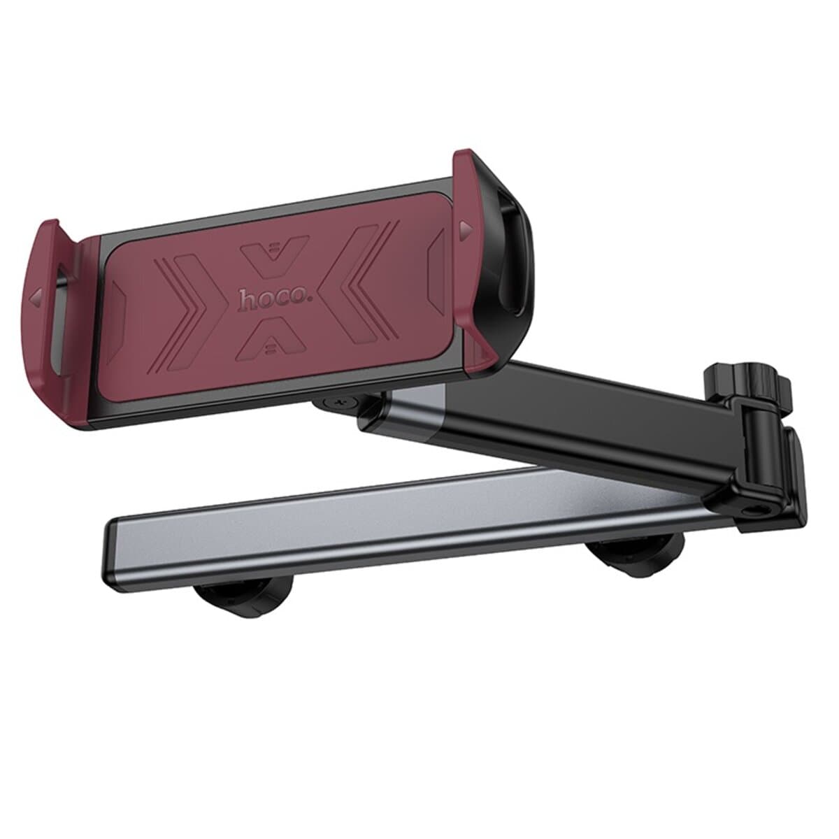 Держатель для телефона автодержатель на подголовник HOCO H69 Gamble telescopic tablet car holder rear pillow Black-Red