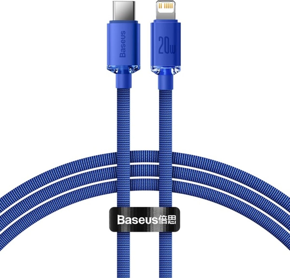 Кабель Baseus Crystal Shine Series Fast Charging Data Cable Type-C to Lightning 20W 2m Blue (CAJY000303)