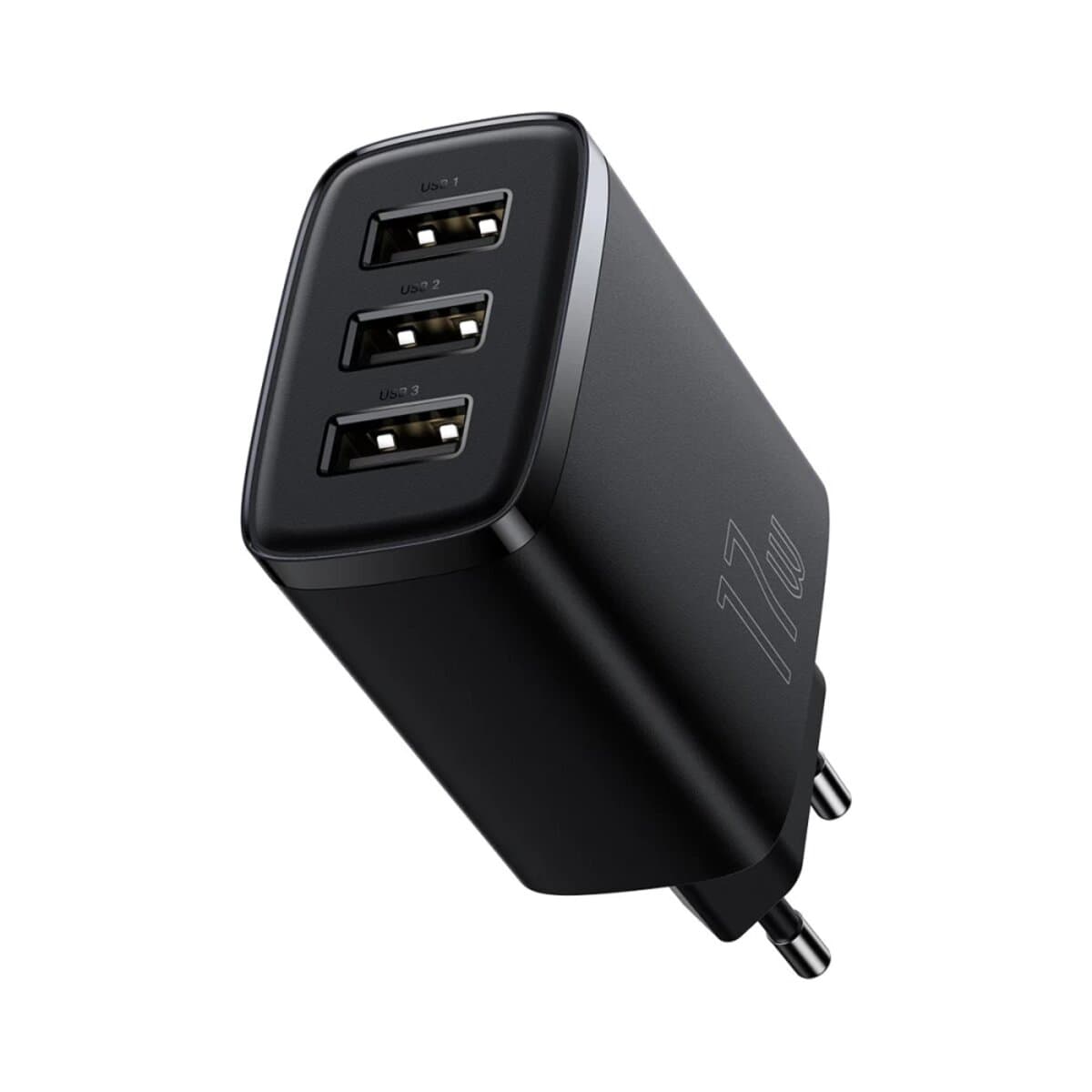 Зарядний пристрій Baseus Compact Charger 3xUSB 17W EU 2А Black (CCXJ020101)