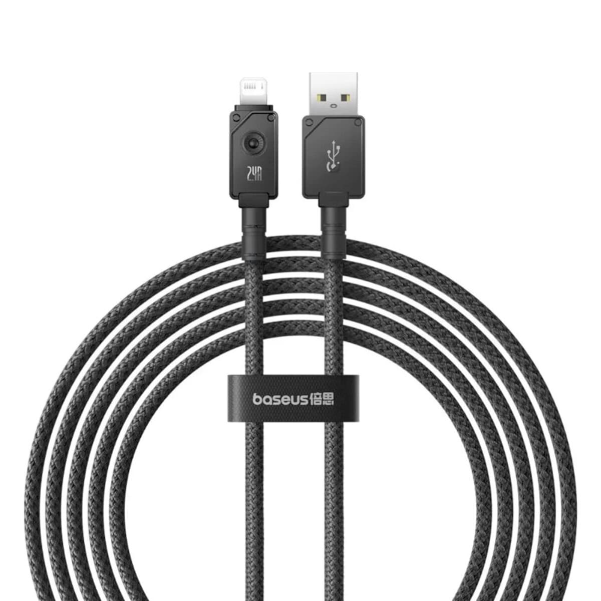 Кабель Baseus Unbreakable Series Fast Charging Data Cable USB to Lightning 2.4A 2m Cluster Black (P10355802111-01)