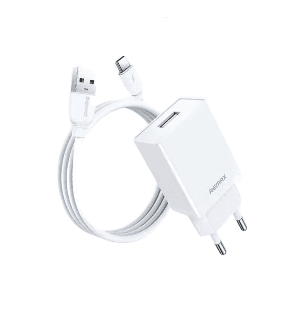 Зарядний пристрій із кабелем REMAX Kiddy Series RP-U95 2.4A Charger Set with Cable USB-Type-C White