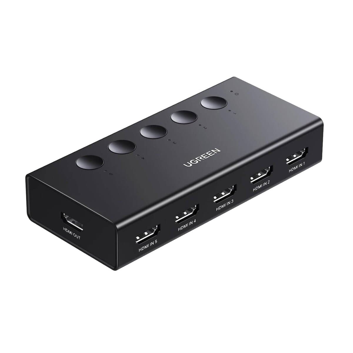 HDMI-спліттер відеосигналу UGREEN 5-In 1-Out HDMI Switch Black (UGR-90512)