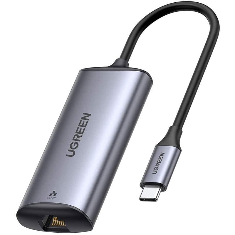Перехідник Ugreen CM275 USB3.1 Type-C - Ethernet RJ45 1000Mb Grey (70446)
