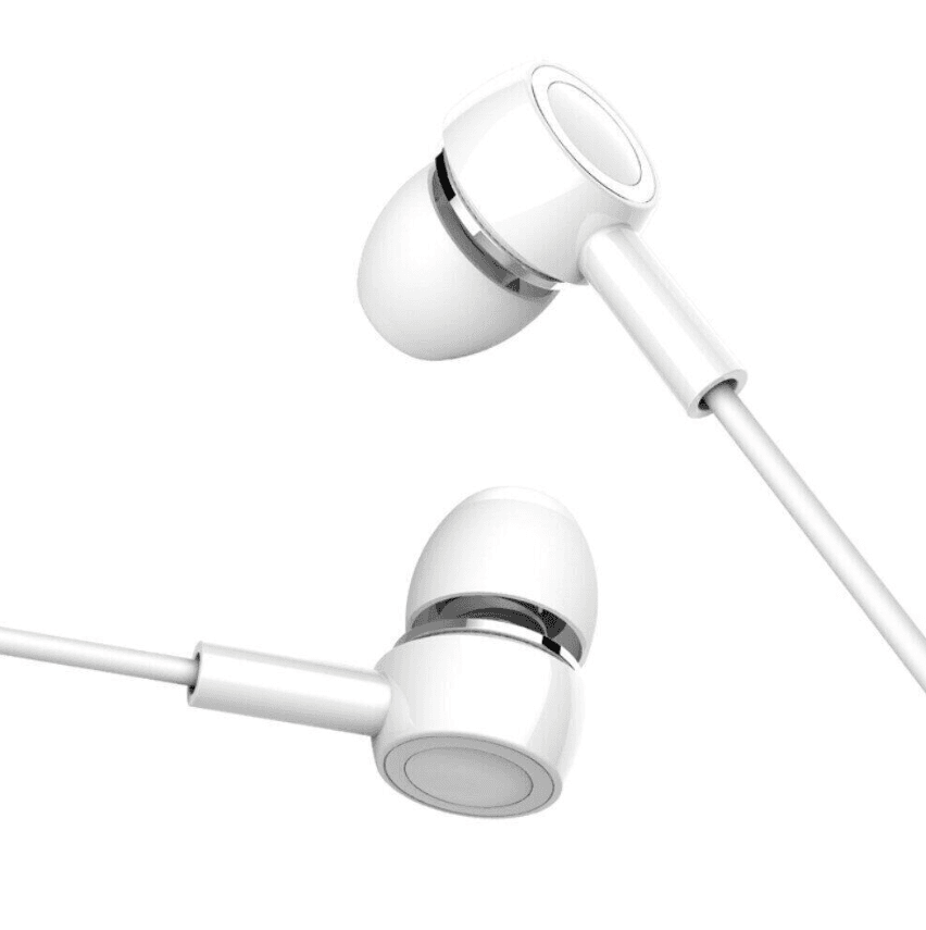 Проводные наушники Usams EP-12 Plastic Earplug Plating Small Earphone 1.2m 3.5mm White (HSEP1202)