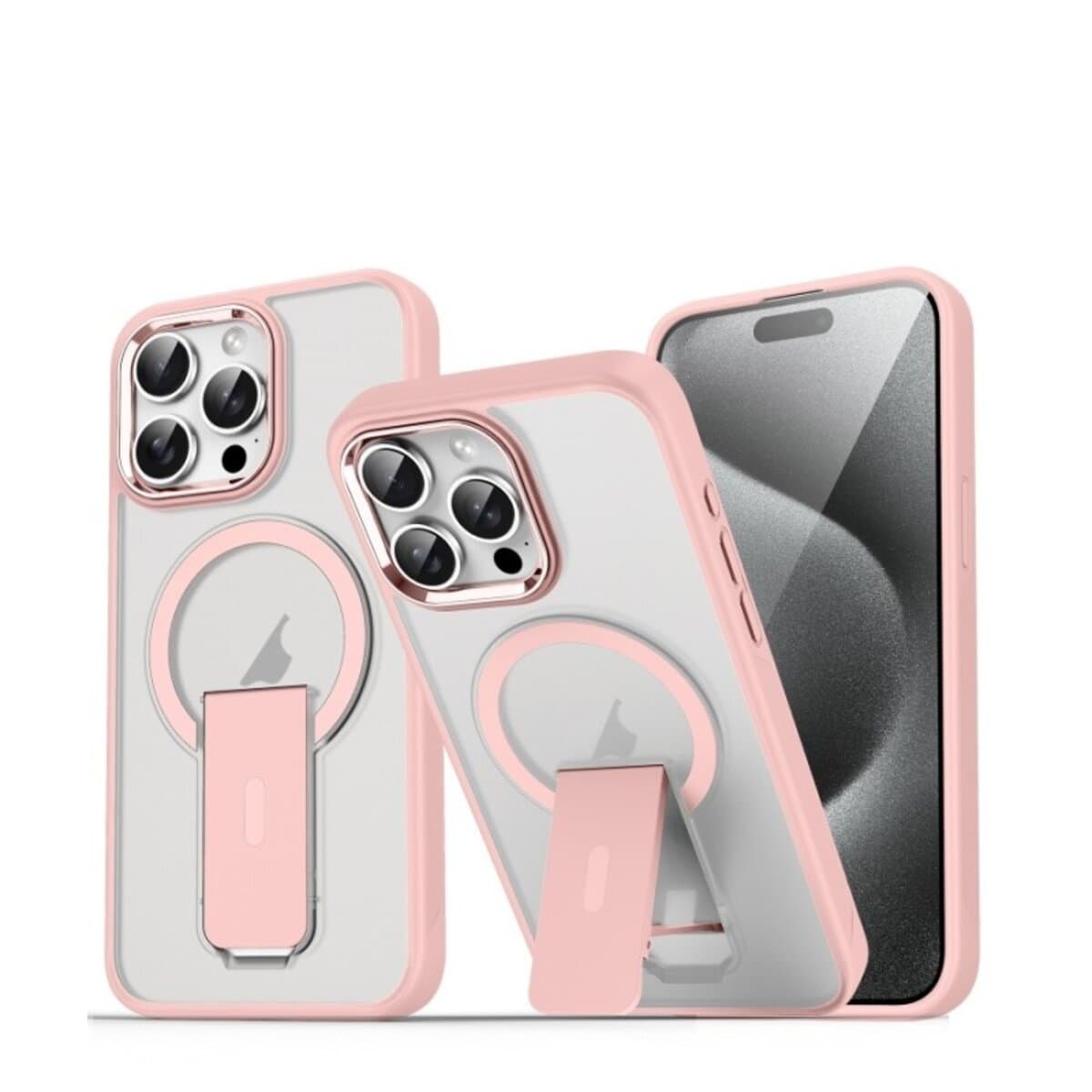 Защитный чехол-накладка Cosmic Magnetic Stand для Apple iPhone 15 Pro Pink (MagStand15PPink)