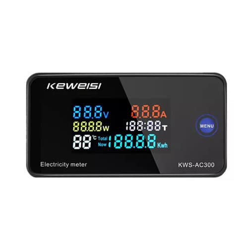 Цифровий вольтметр амперметр ватметр Keweisi KWS-AC300 AC 50-300В 100А 30кВт Black (439324)
