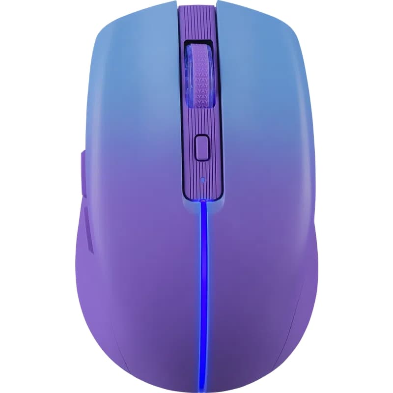 Беспроводная бесшумная мышка Defender Mystery MM-301 Bluetooth+2.4G 1600 dpi 4кн 500mAh LED Purple (52301)