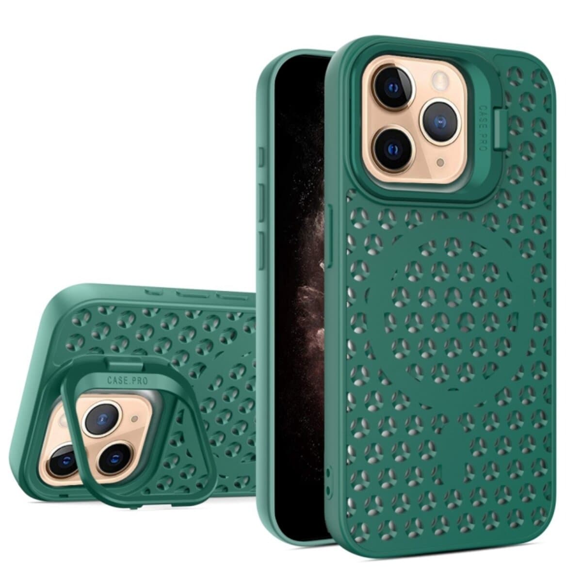 Защитный чехол-накладка Cosmic Grater Stand для Apple iPhone 11 Pro Dark Green (GRASTiP11PDarkGreen)