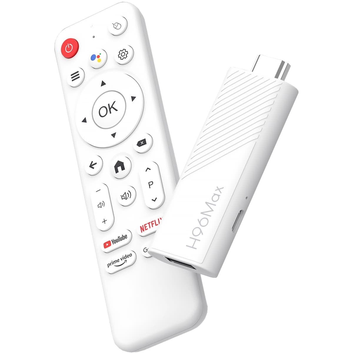 Медіаплеєр смарт-приставка H96 MAX H313 TV Stick 2 16Gb Allwinner H313 Android 14 WiFi 2.4G+5G White (H313_TV_STICK)