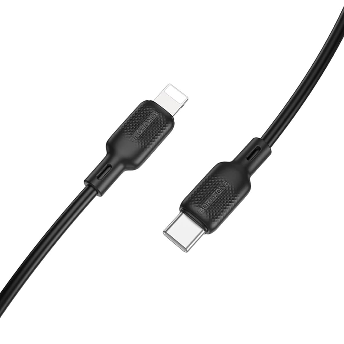 Кабель BOROFONE BX113 Lenny PD silicone charging data cable Type-C to Lightning 1м Black