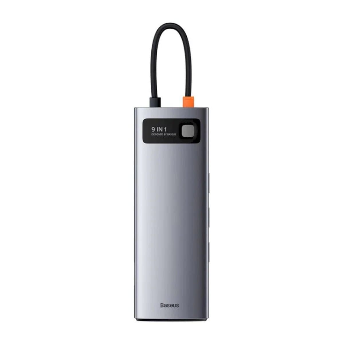 USB-хаб Baseus Metal Gleam Series 9-in-1 Multifunctional Type-C HUB Docking Station Type-C to HDMI*1+USB3.0*3+PD*1+RJ45*1+SD/TF*1+VGA*1 Grey (CAHUB-CU0G)