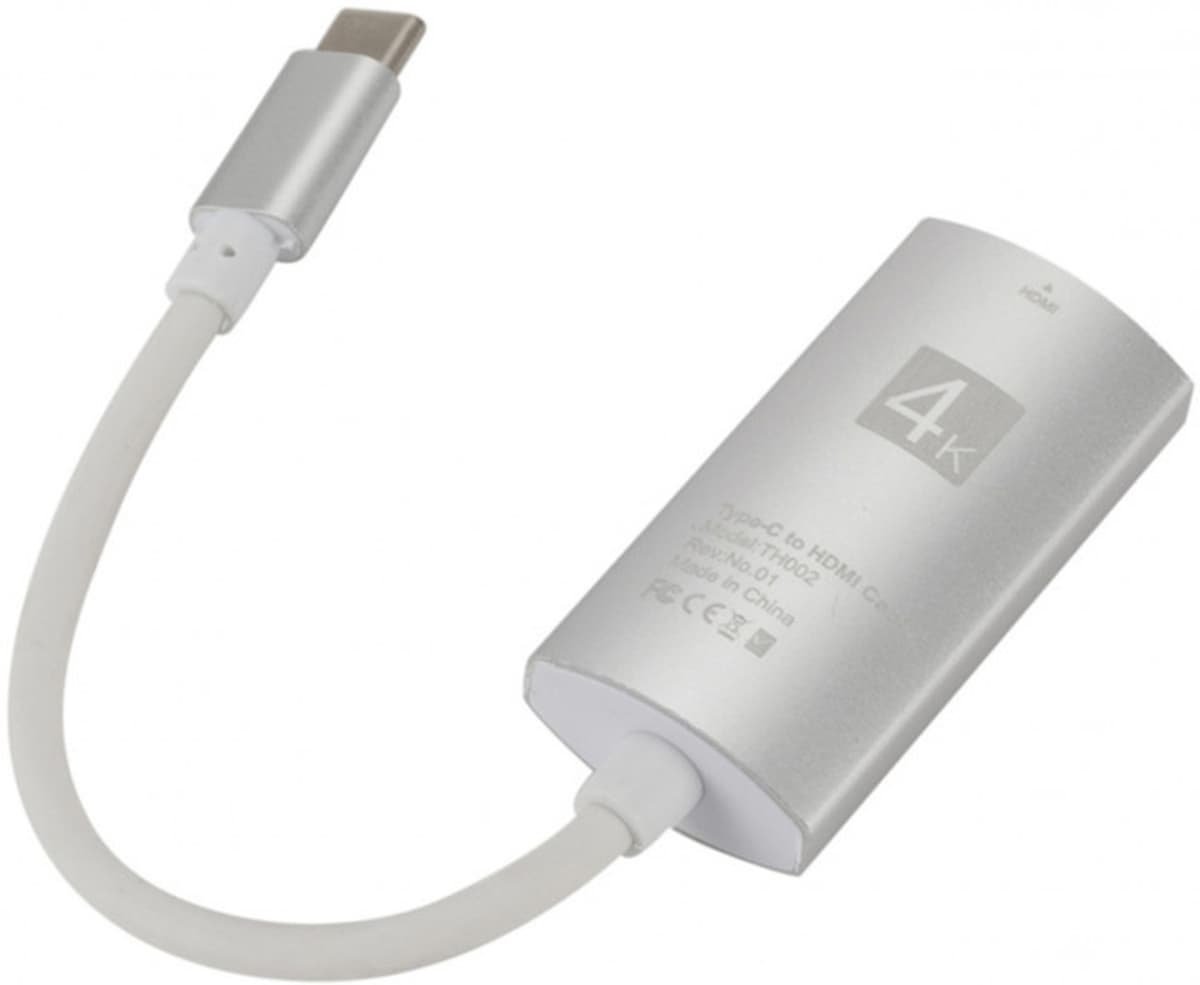 Перехідник S0935 USB3.1 Type-C to HDMI F 4K 30Гц кабель 10см Silver