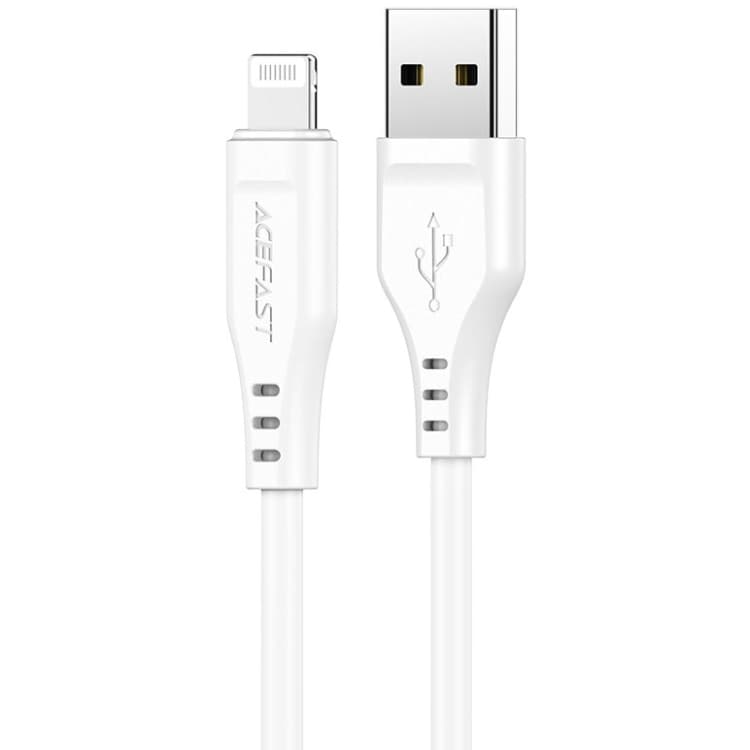Кабель Acefast C3-02 USB 2.0 USB to Lighting 1.2 м 2.4A TPE White