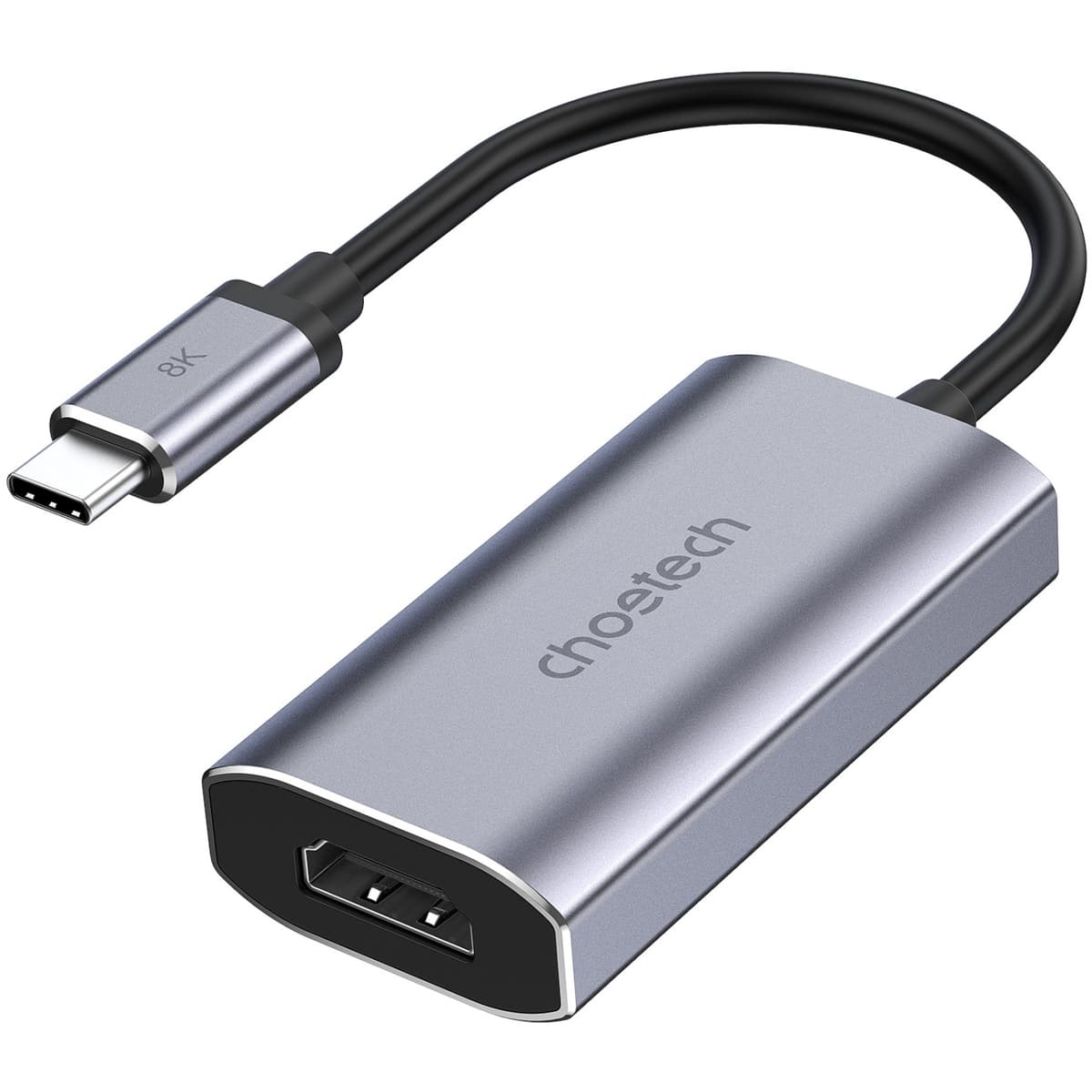 Перехідник адаптер Choetech USB 3.1 Type-C M to HDMI F 0.15m 8K 60Hz Grey (HUB-H16-GY)