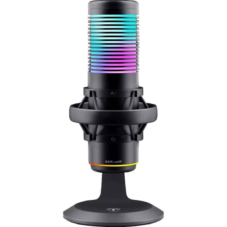 Настільний ігровий стрімінговий мікрофон Defender Pulsar GMC Type-C RGB 2м Black (64730)