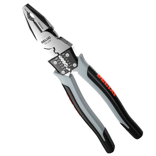 Комбіновані багатофункціональні плоскогубці Delixi 9'' 1-6мм2 225мм Black-Grey (677031)