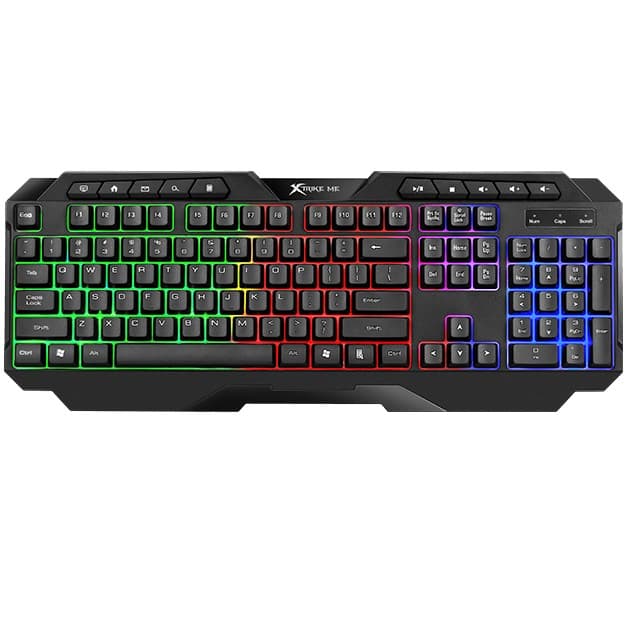 Проводная игровая клавиатура XTRIKE ME KB-306 UA 114 кл RGB LED USB Black