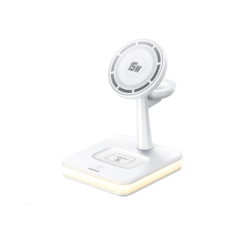 Бездротовий зарядний пристрій REMAX RP-W96 33W Multifunctional 3-in-1 Wireless Charger with Light White