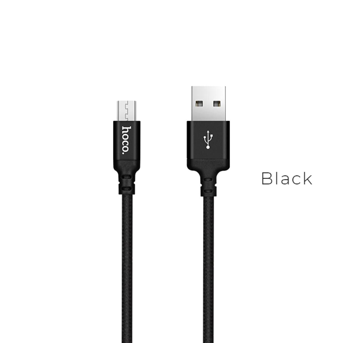 Кабель HOCO X14 USB to Micro-USB 2A 2m nylon aluminum connectors Black