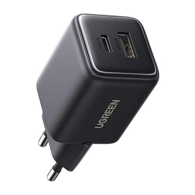 Зарядний пристрій UGREEN X514 20W 1xType-C 1xUSB GaN Fast Charger EU Black (UGR-65737)