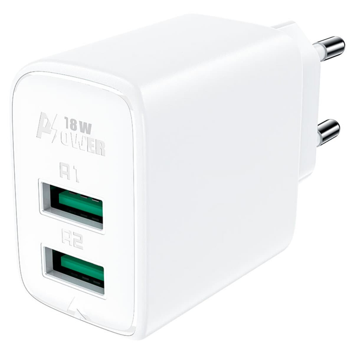 Зарядний пристрій ACEFAST A33 QC18W 3A 2xUSB dual port charger White