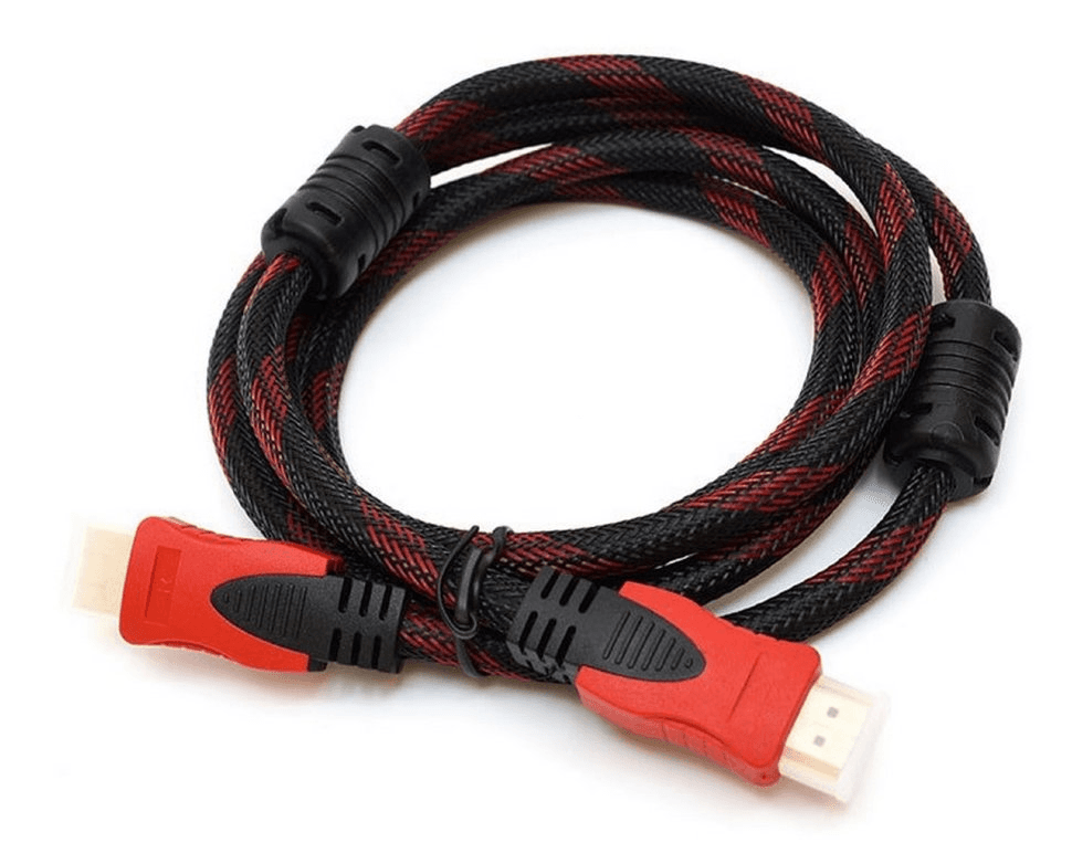 Кабель B00444 HDMI to HDMI 3.0 м V1.4 до 4K 30Hz обплетення Black-Red