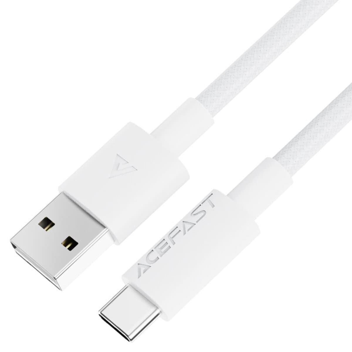 Кабель ACEFAST C18-04 USB to Type-C braid charging data cable 3A 1.2m White