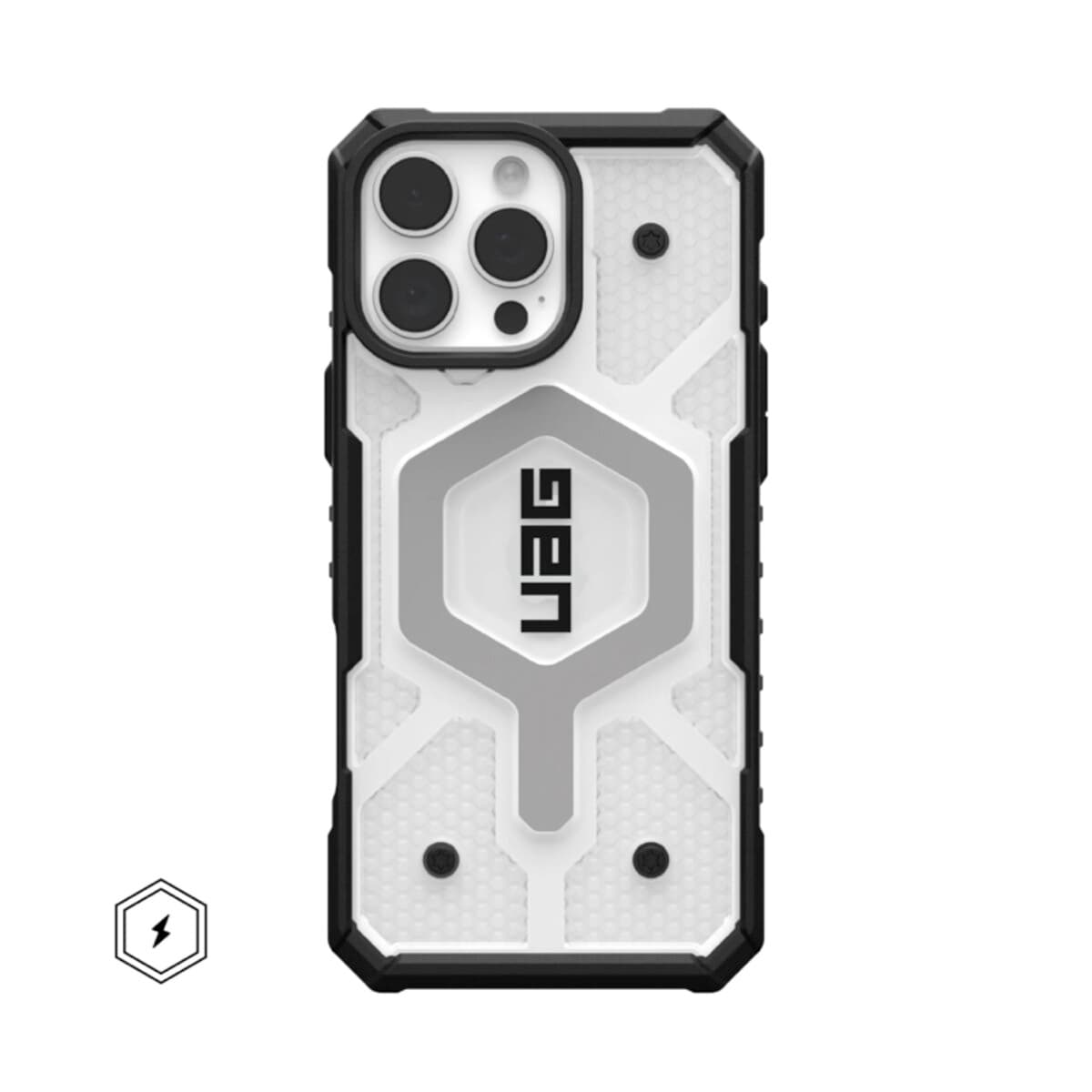 Захисний чохол-накладка UAG AAA Pathfinder Mag Clear для Apple iPhone 15 Pro Max Grey (UAGPTCL15ProMaxGrey)