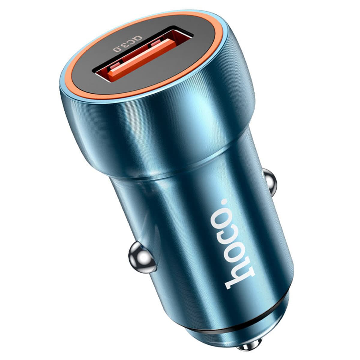 Автомобильное зарядное устройство HOCO Z46 Blue shield single port QC3.0 18W USB Sapphire Blue